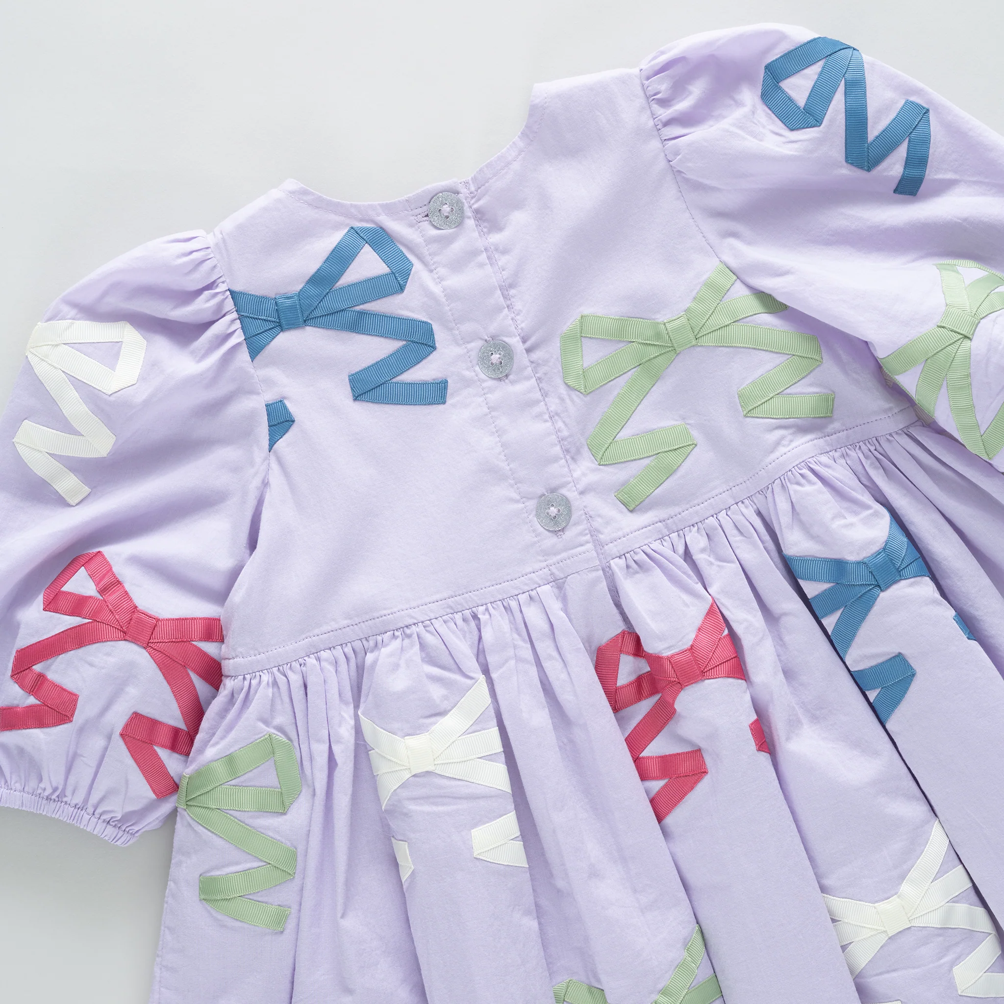 Baby Brooke Dress Set - Lavender Multi Bow Applique by Pink Chicken - FINAL SALE - Image 2