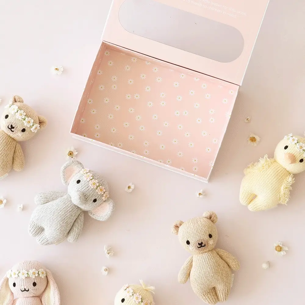 Baby Bunny - Rose with Ivory Floral by Cuddle + Kind - Image 9