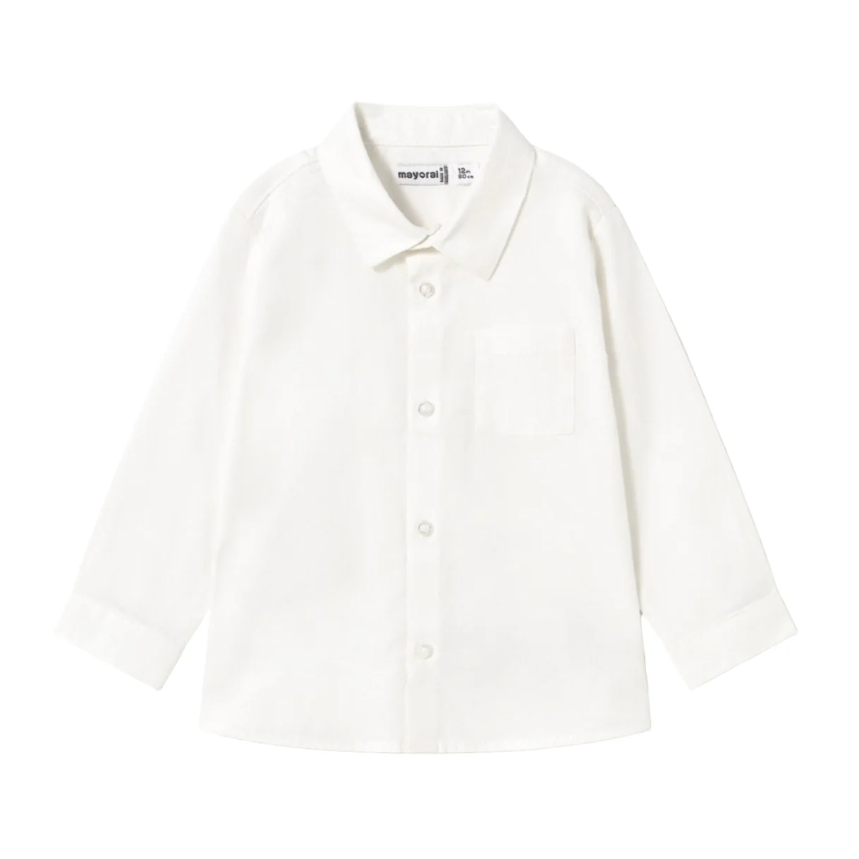 Baby Button Up Shirt - White by Mayoral - FINAL SALE