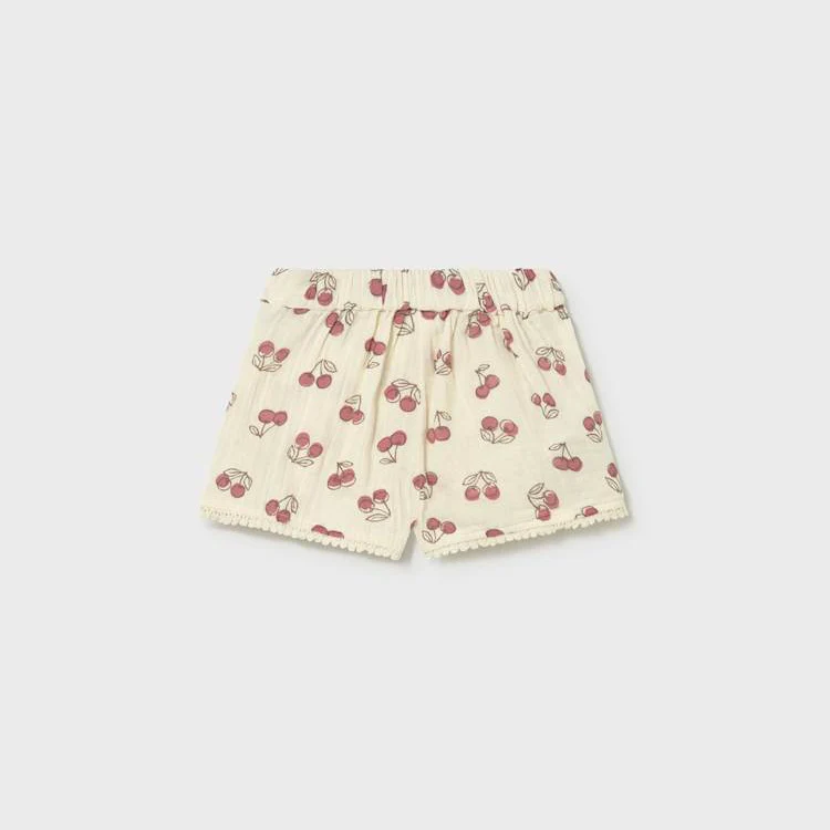 Baby Cotton Cherry Shorts - Bone by Mayoral - Image 2