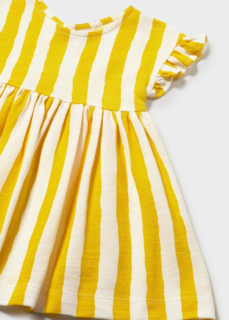 Baby Cotton Stripe Dress - Mimosa by Mayoral - Image 3