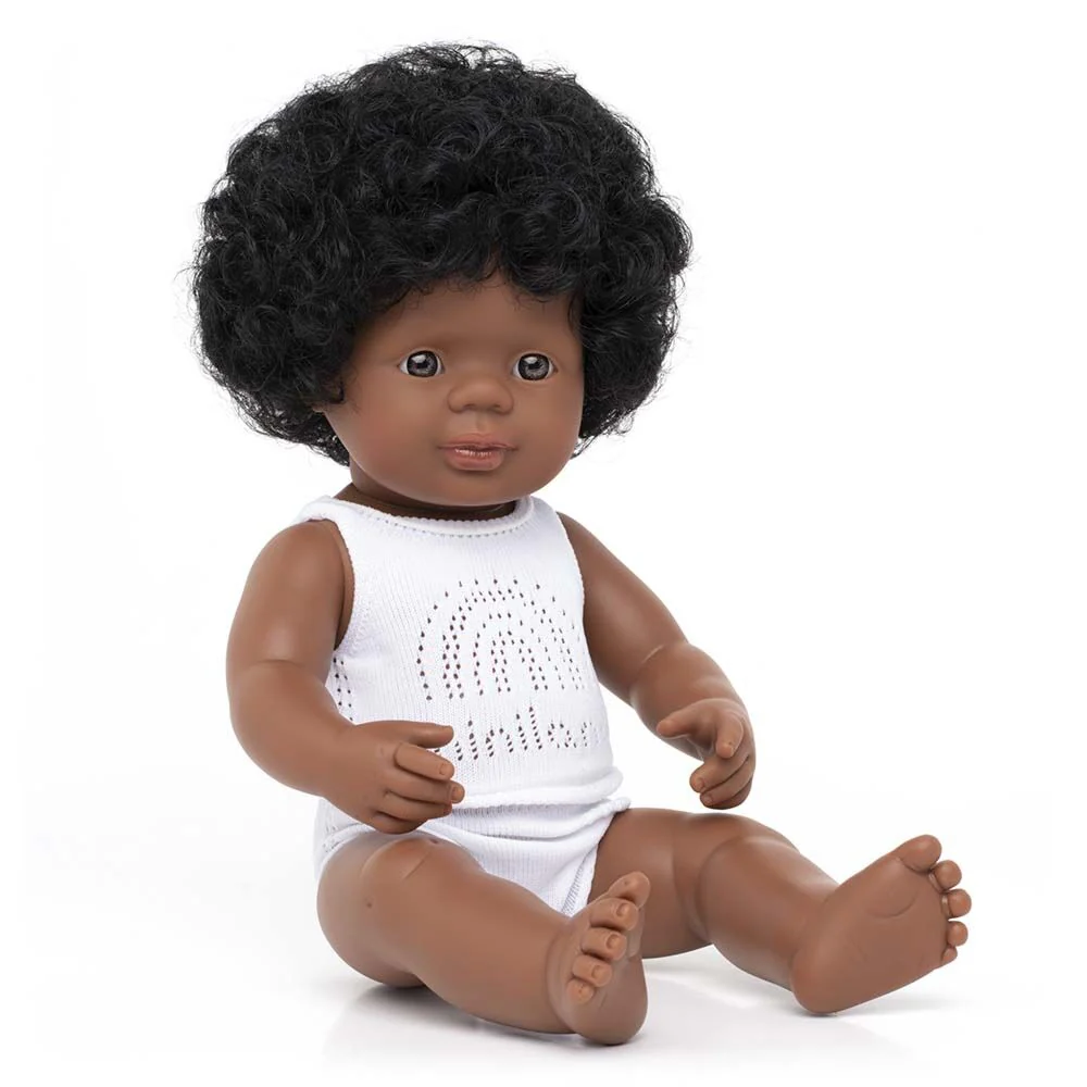 Baby Doll African American Girl 15" by Miniland - Image 2