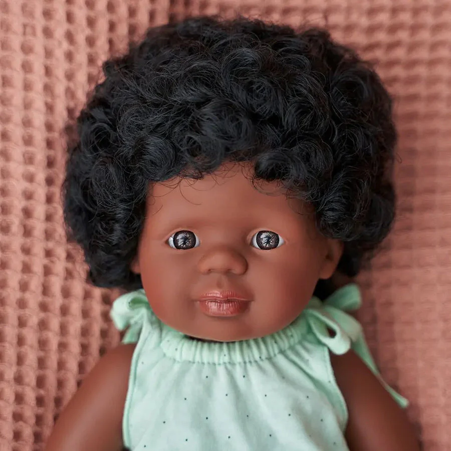 Baby Doll African American Girl 15" by Miniland - Image 3