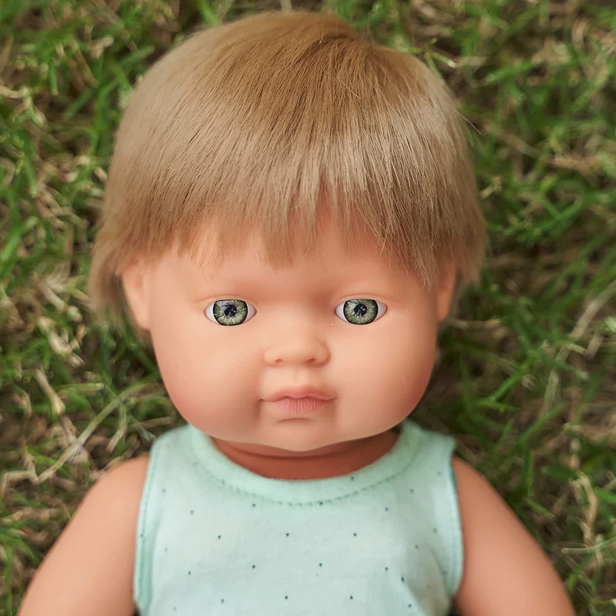 Baby Doll Caucasian Blond Boy 15" by Miniland - Image 3