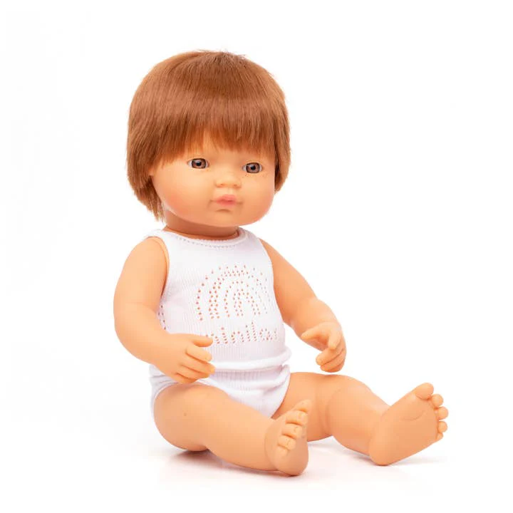 Baby Doll Caucasian Redhead Boy 15" by Miniland - Image 2