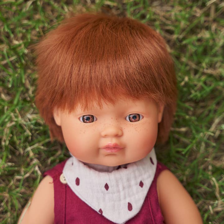 Baby Doll Caucasian Redhead Boy 15" by Miniland - Image 3