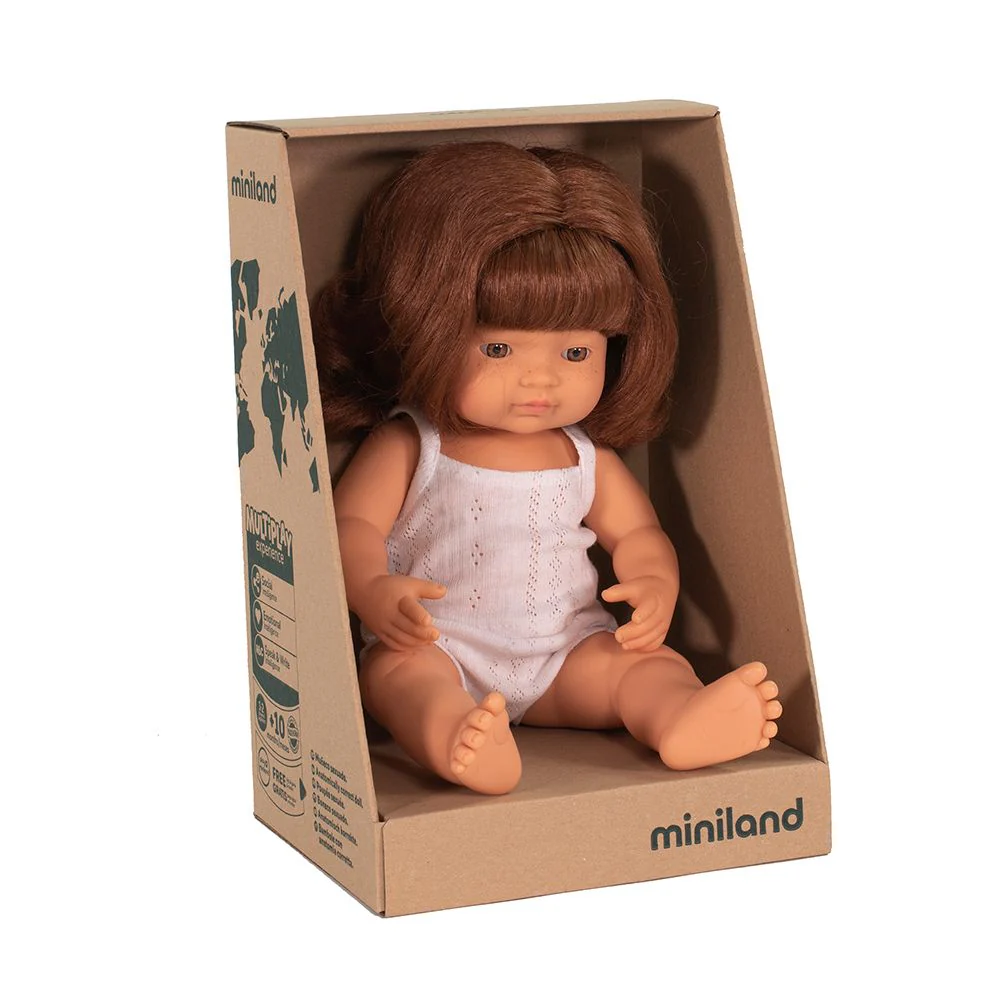 Baby Doll Caucasian Redhead Girl 15" by Miniland
