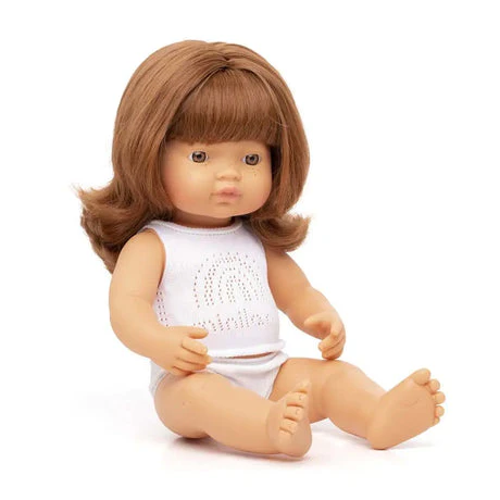Baby Doll Caucasian Redhead Girl 15" by Miniland - Image 2