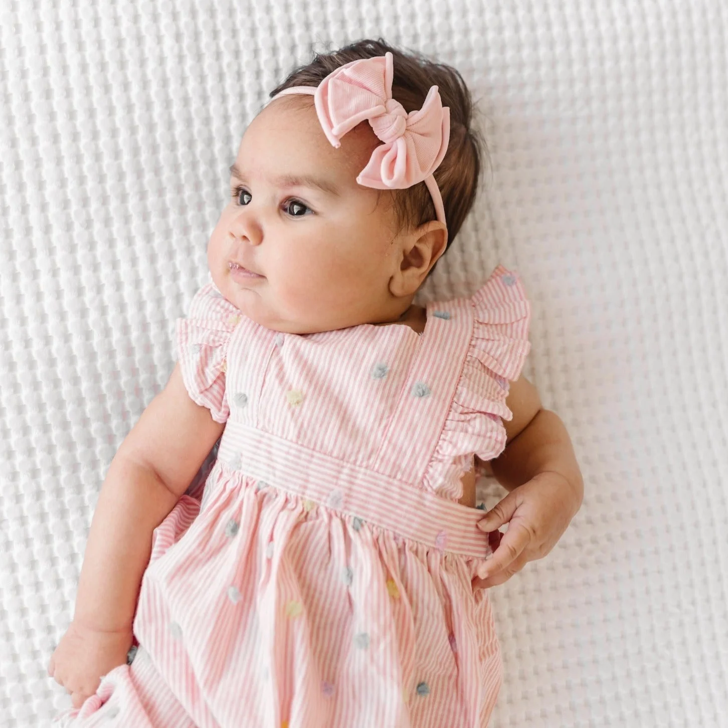 Baby Fab Skinny Headband - Rose Quartz by Baby Bling - Image 2