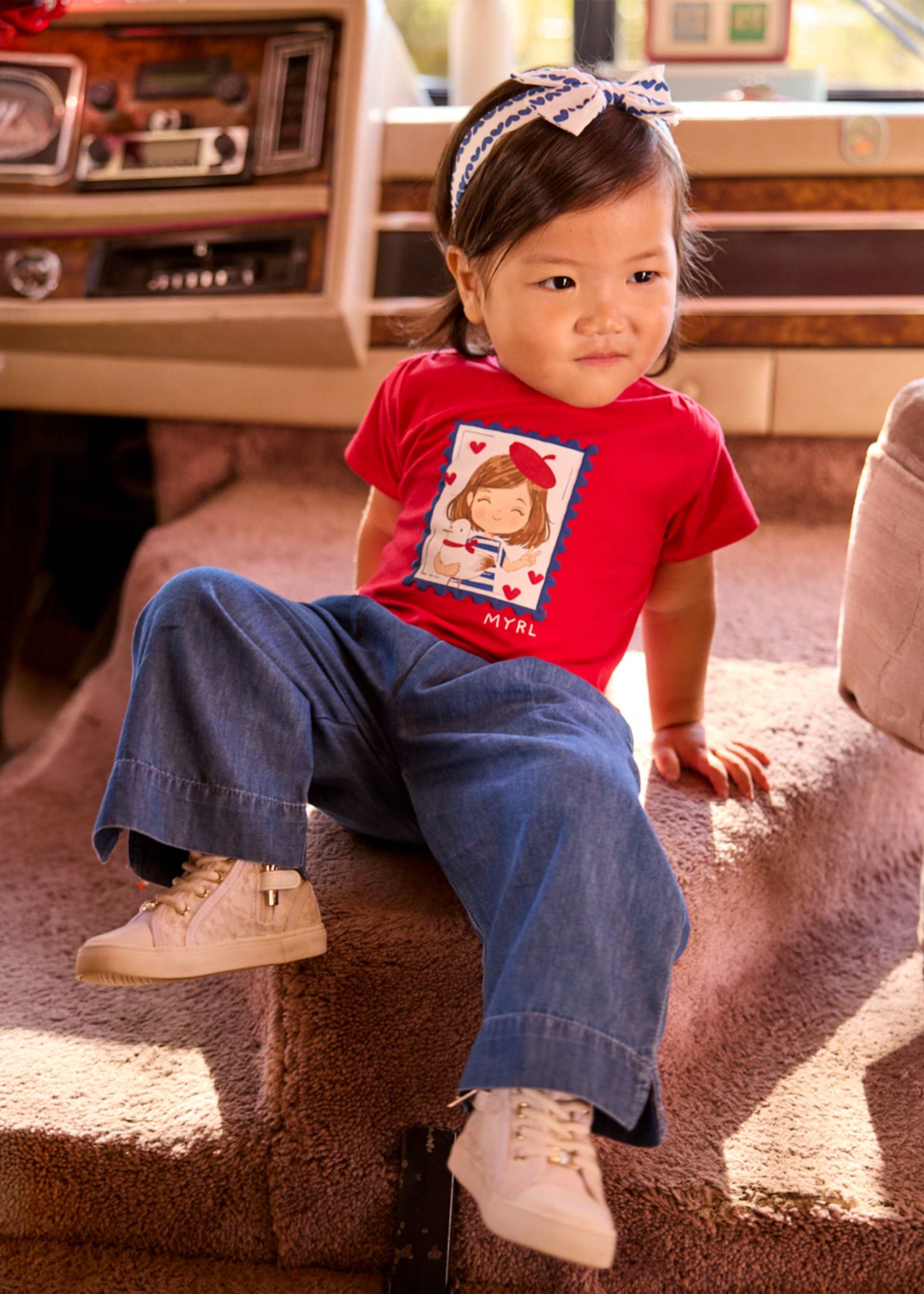 Baby Flowy Pants - Dark Denim by Mayoral - Image 2
