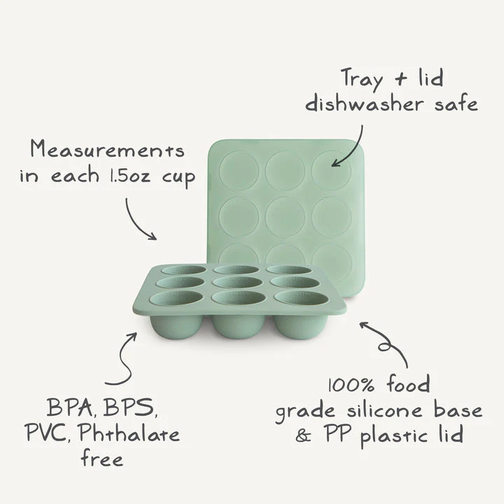 Baby Food Freezer Tray - Cambridge Blue by Mushie & Co - Image 8