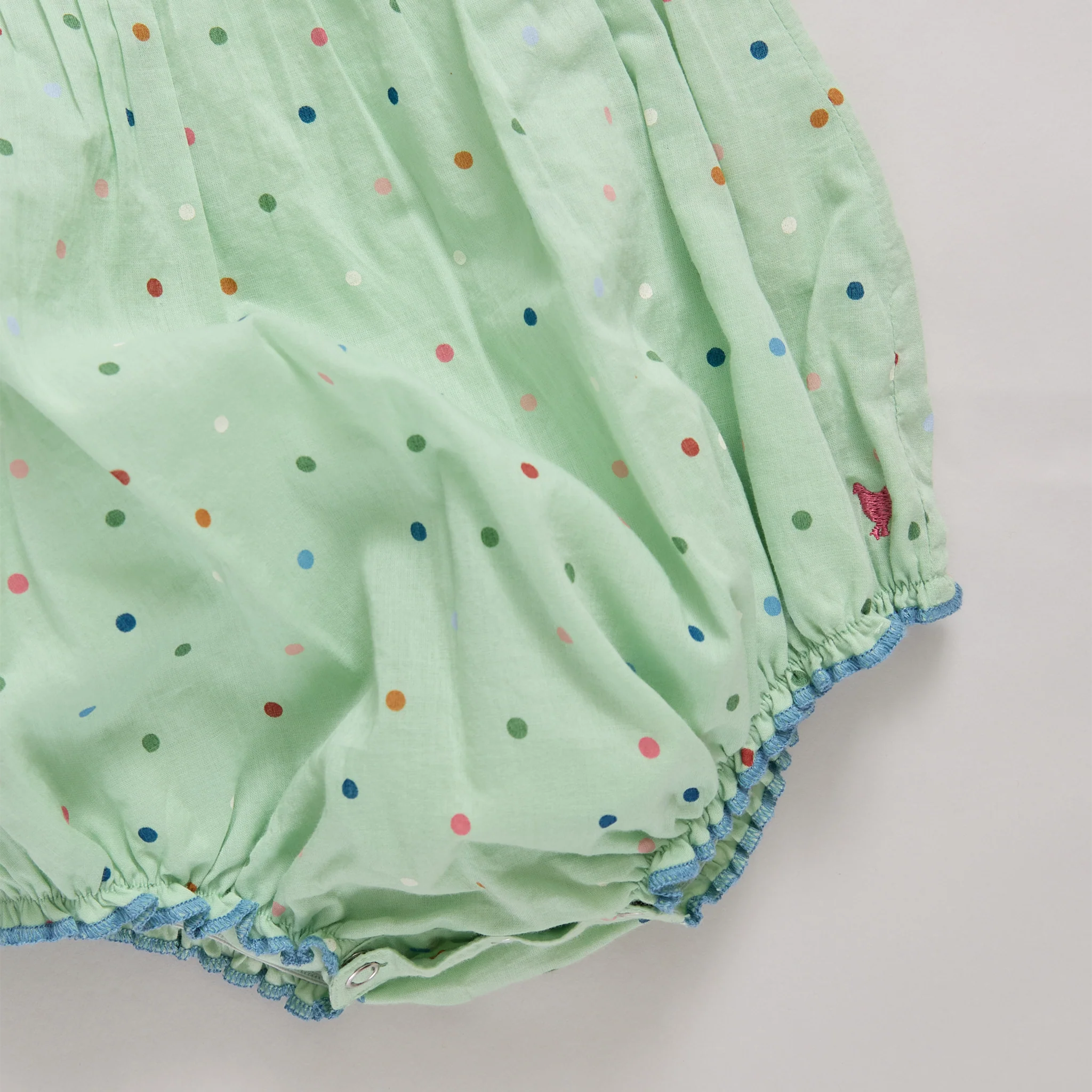 Baby Jaipur Bubble- Pastel Green Polka Dot by Pink Chicken - FINAL SALE - Image 4