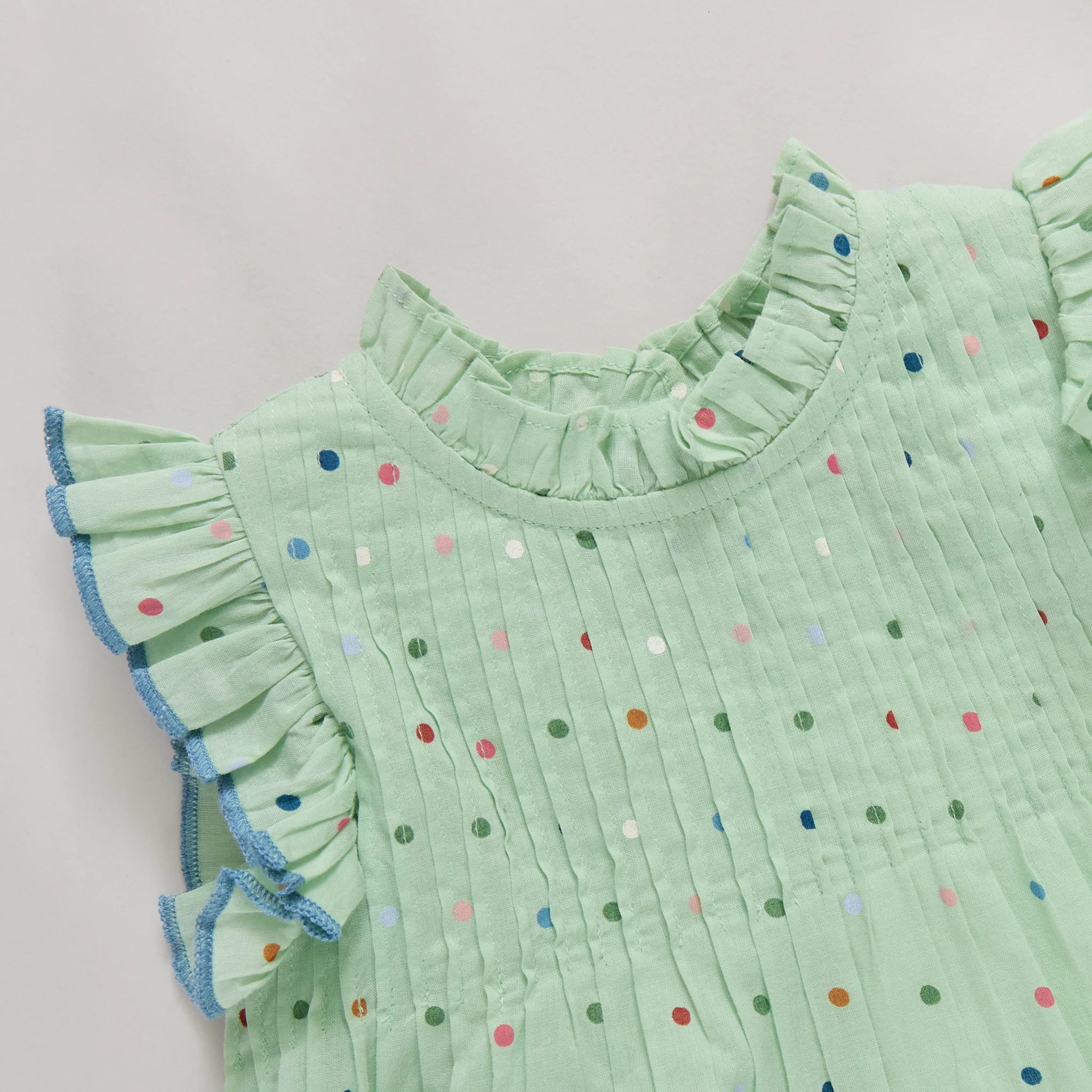 Baby Jaipur Bubble- Pastel Green Polka Dot by Pink Chicken - FINAL SALE - Image 5