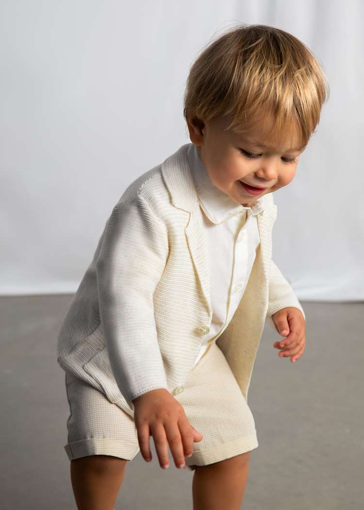 Baby Knit Blazer - Oat Heather by Mayoral - Image 2