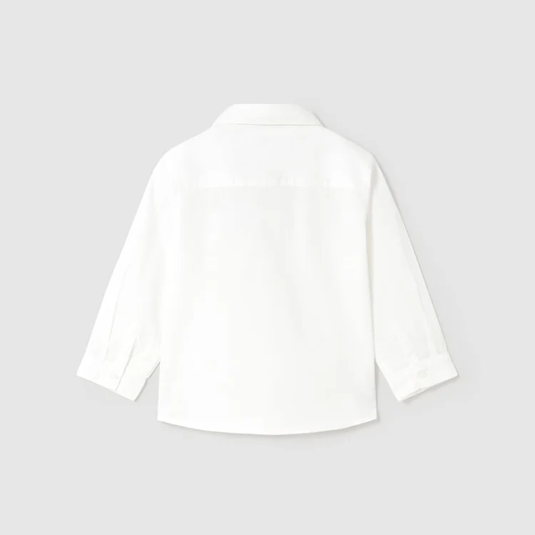Baby Long Sleeve Shirt and Bow Tie - White by Mayoral - FINAL SALE - Image 2
