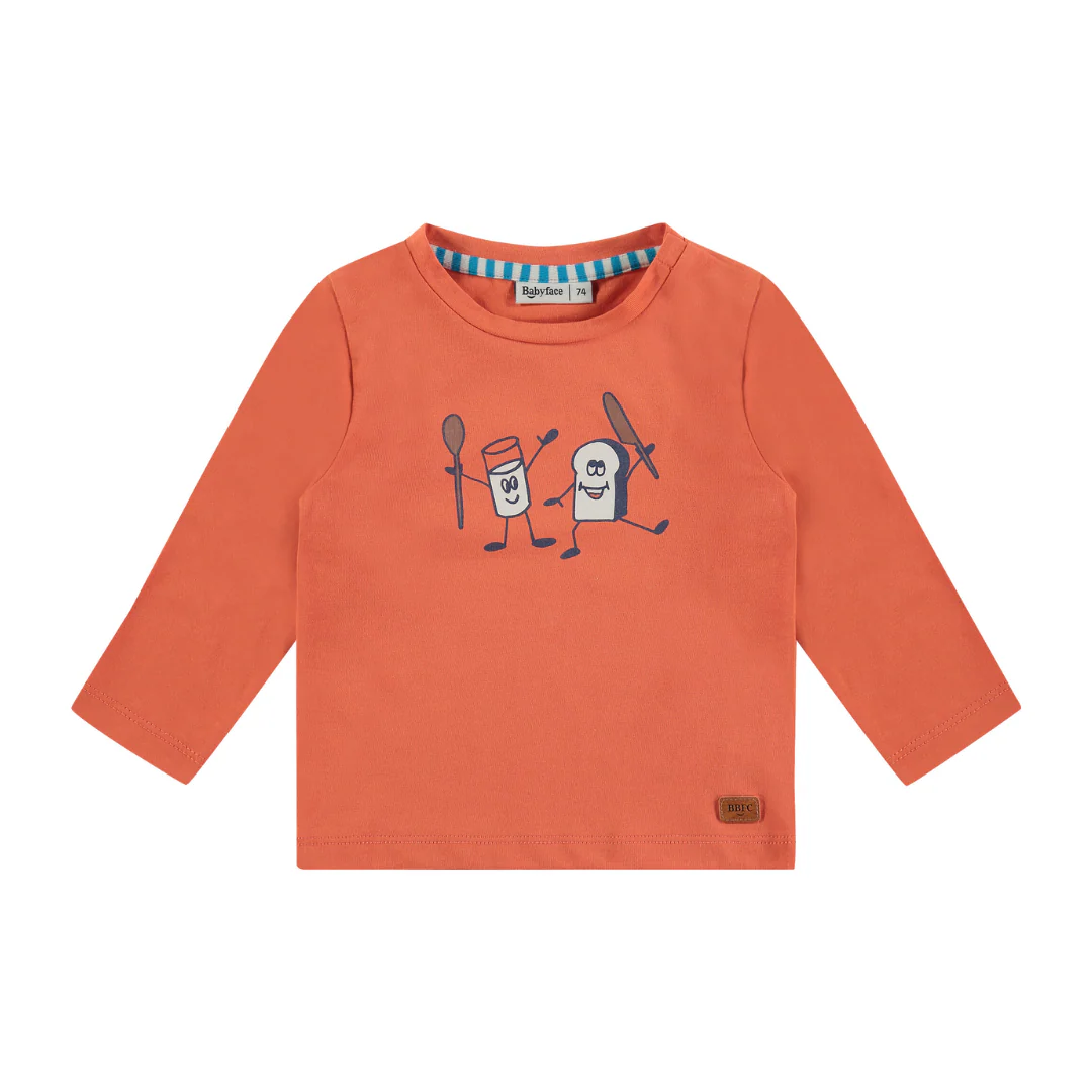 Baby Long Sleeve Tee - Cayenne Dancing Breakfast by Babyface - FINAL SALE