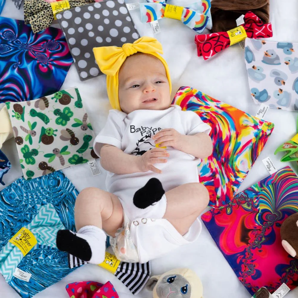 Baby Paper - Black + White Polka Dots with Loop - Image 2