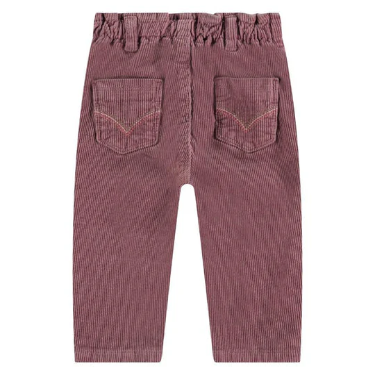 Baby Paperbag Corduroy Pants - Purple by Babyface - FINAL SALE - Image 2