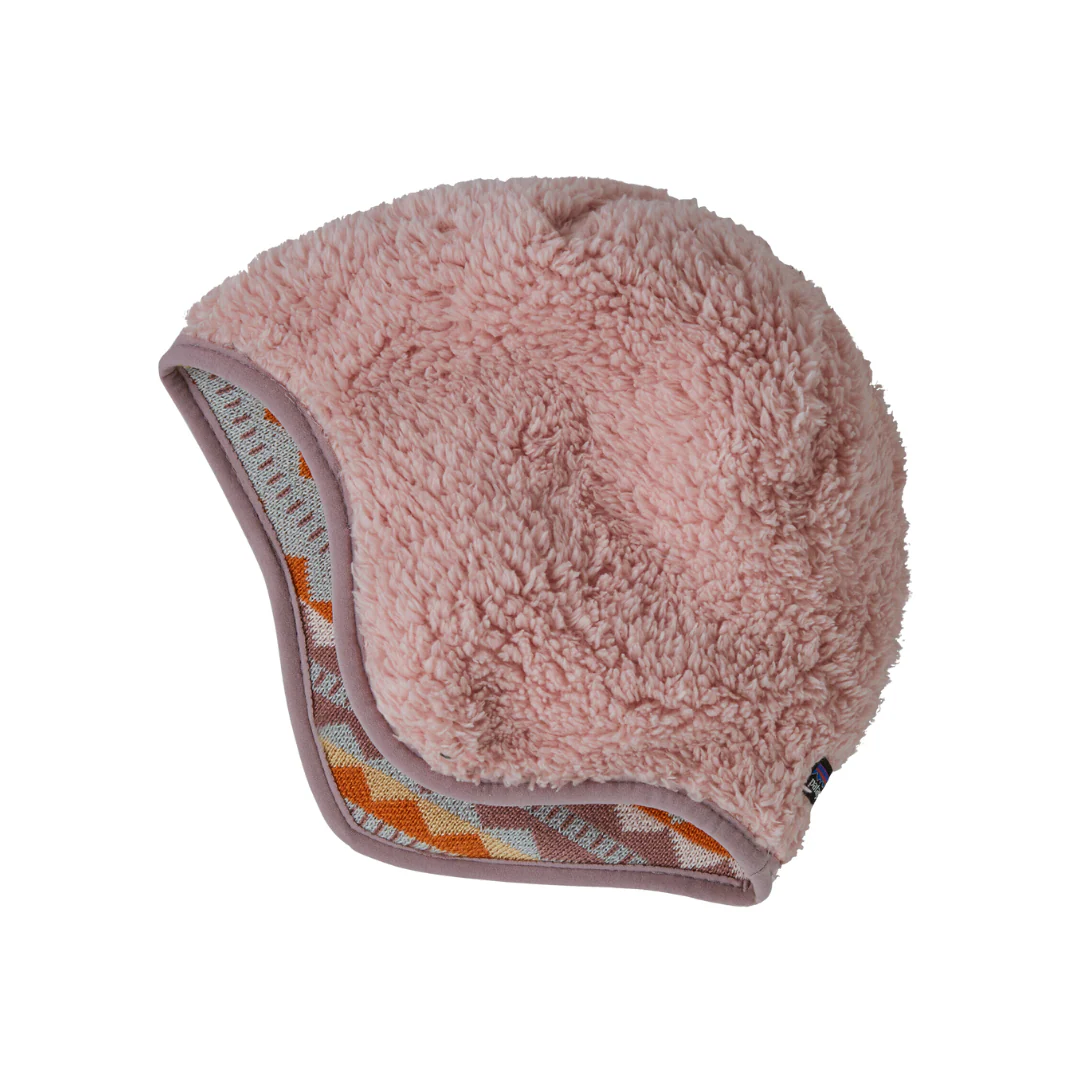 Baby Reversible Beanie - Diamond Stripe: Stormy Mauve by Patagonia - Image 2