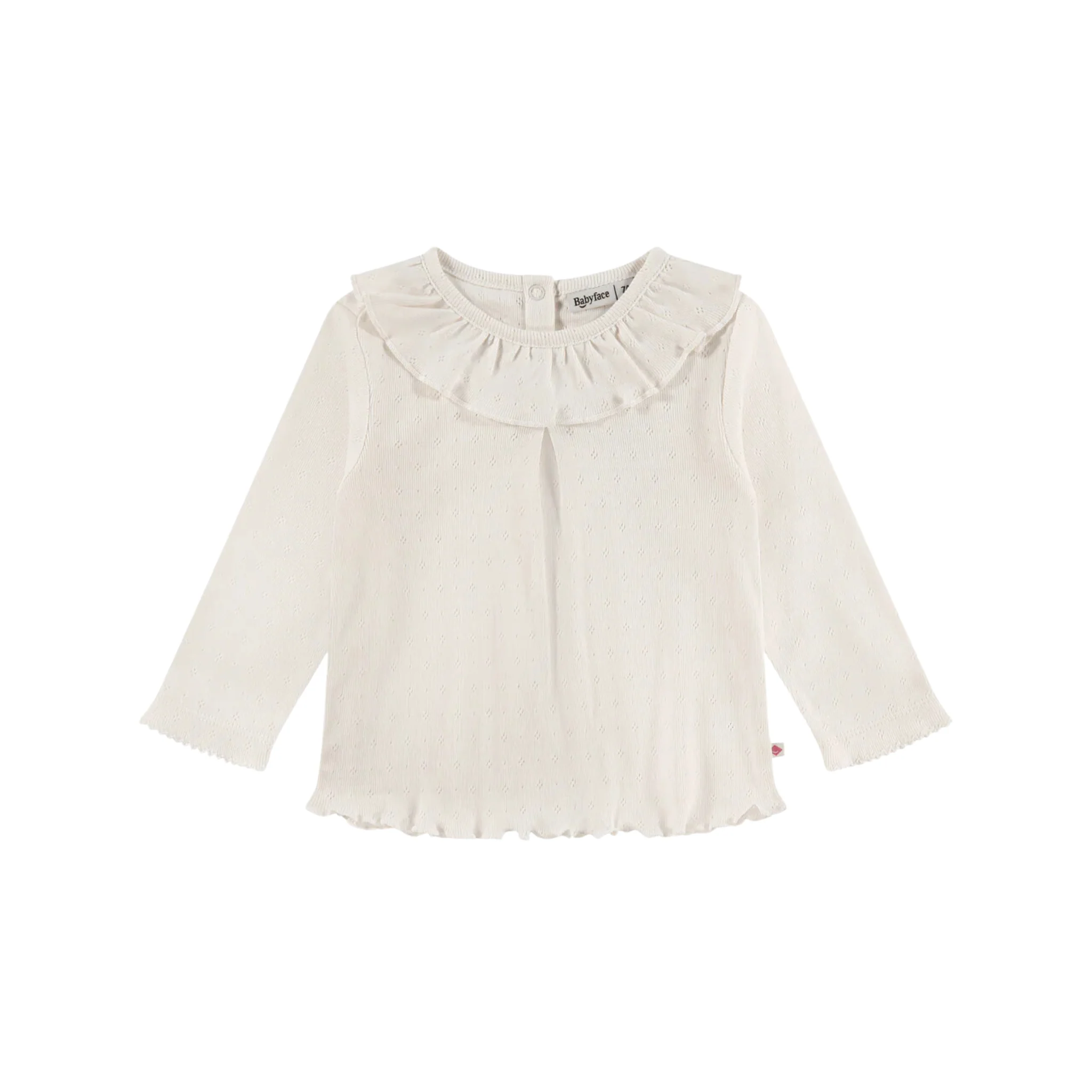 Baby Ruffle Collar Long Sleeve - Cream by Babyface - FINAL SALE