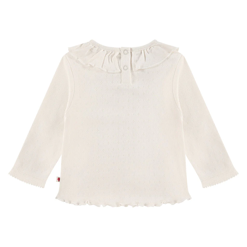 Baby Ruffle Collar Long Sleeve - Cream by Babyface - FINAL SALE - Image 2