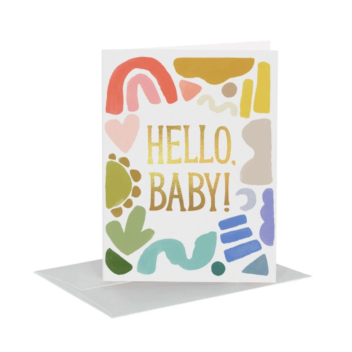 Baby Shapes Greeting Card with Gold Foil by Idlewild Co.