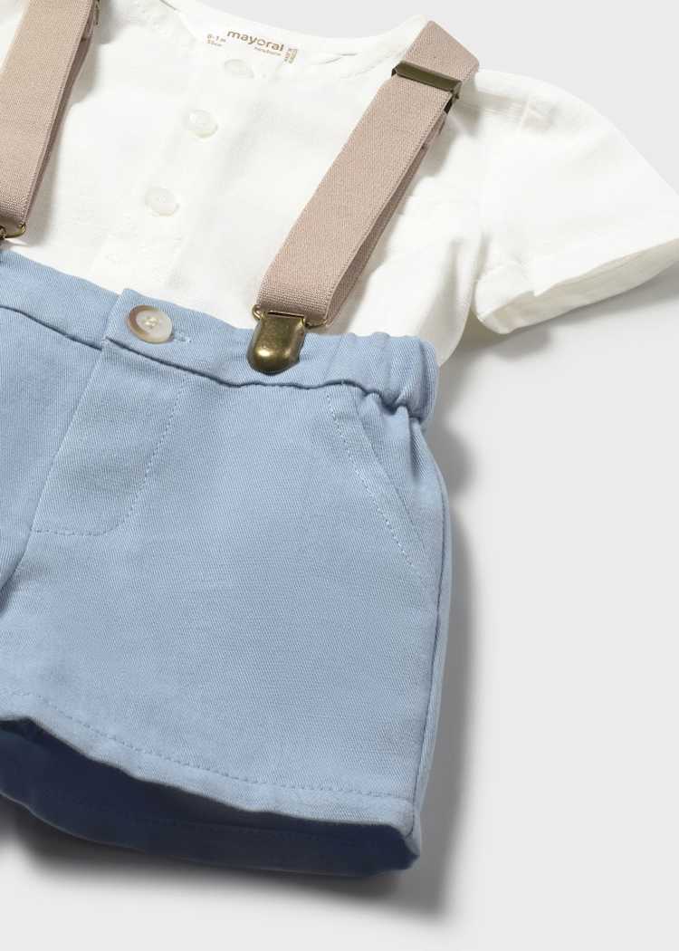 Baby Short and Suspender Set with Shirt by Mayoral - Image 3