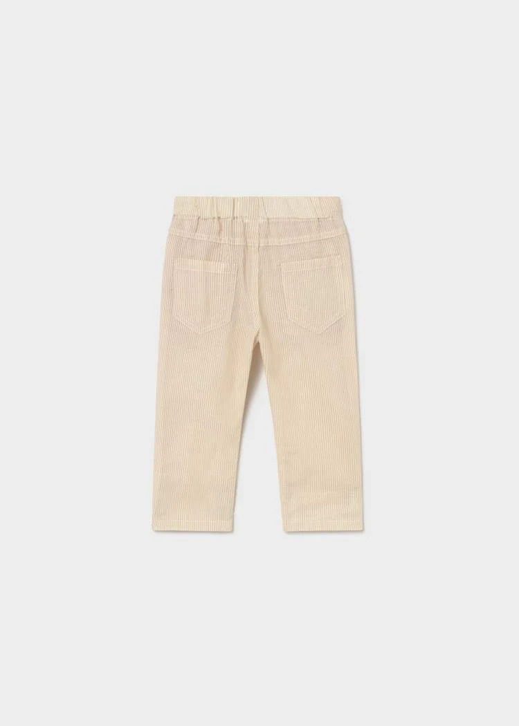 Baby Stripe Seersucker Pants - Mocha by Mayoral - Image 2