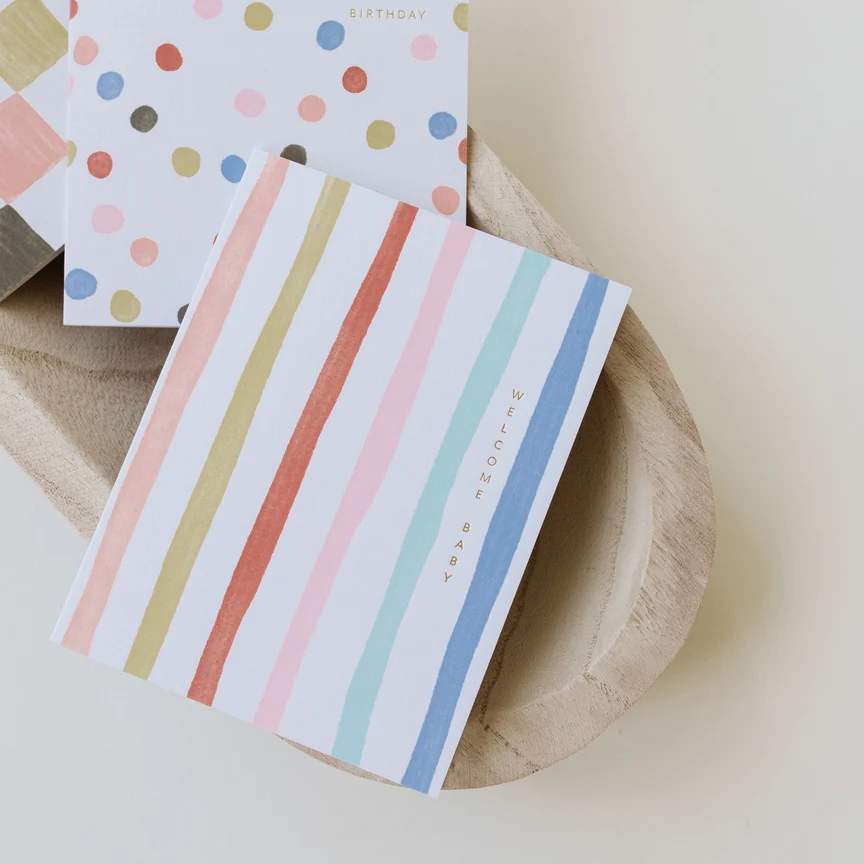 Baby Stripes Card by Ramona & Ruth - Image 2