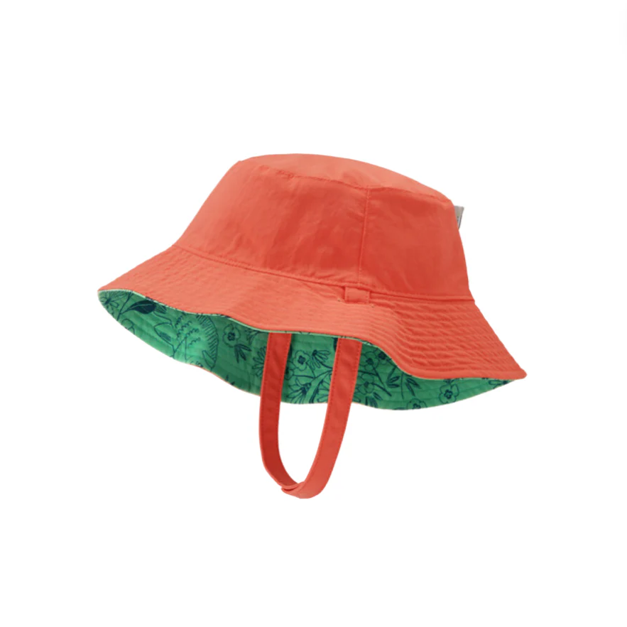 Baby Sun Bucket Hat - Los Garibaldi Gather Green by Patagonia - Image 2