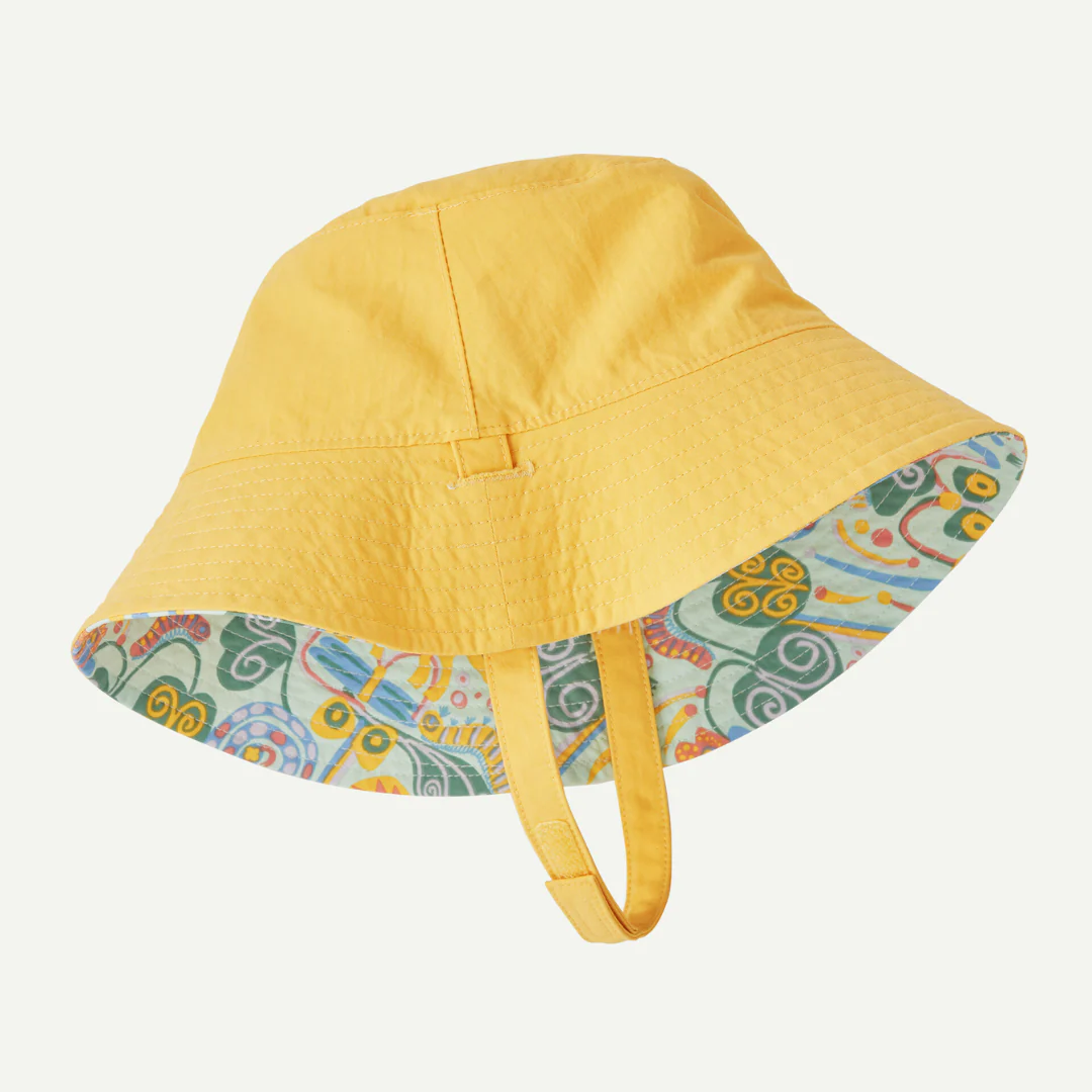 Baby Sun Bucket Hat - Meadow Moose: Rinsed Green by Patagonia - Image 3