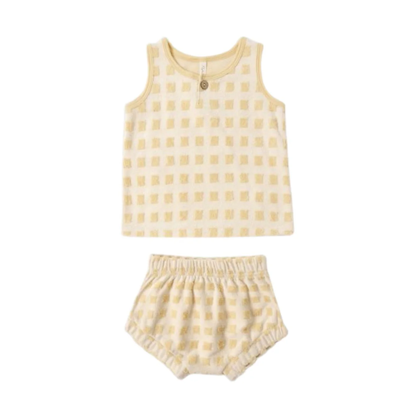 Baby Tank Set - Butterscotch Grid by Rylee + Cru