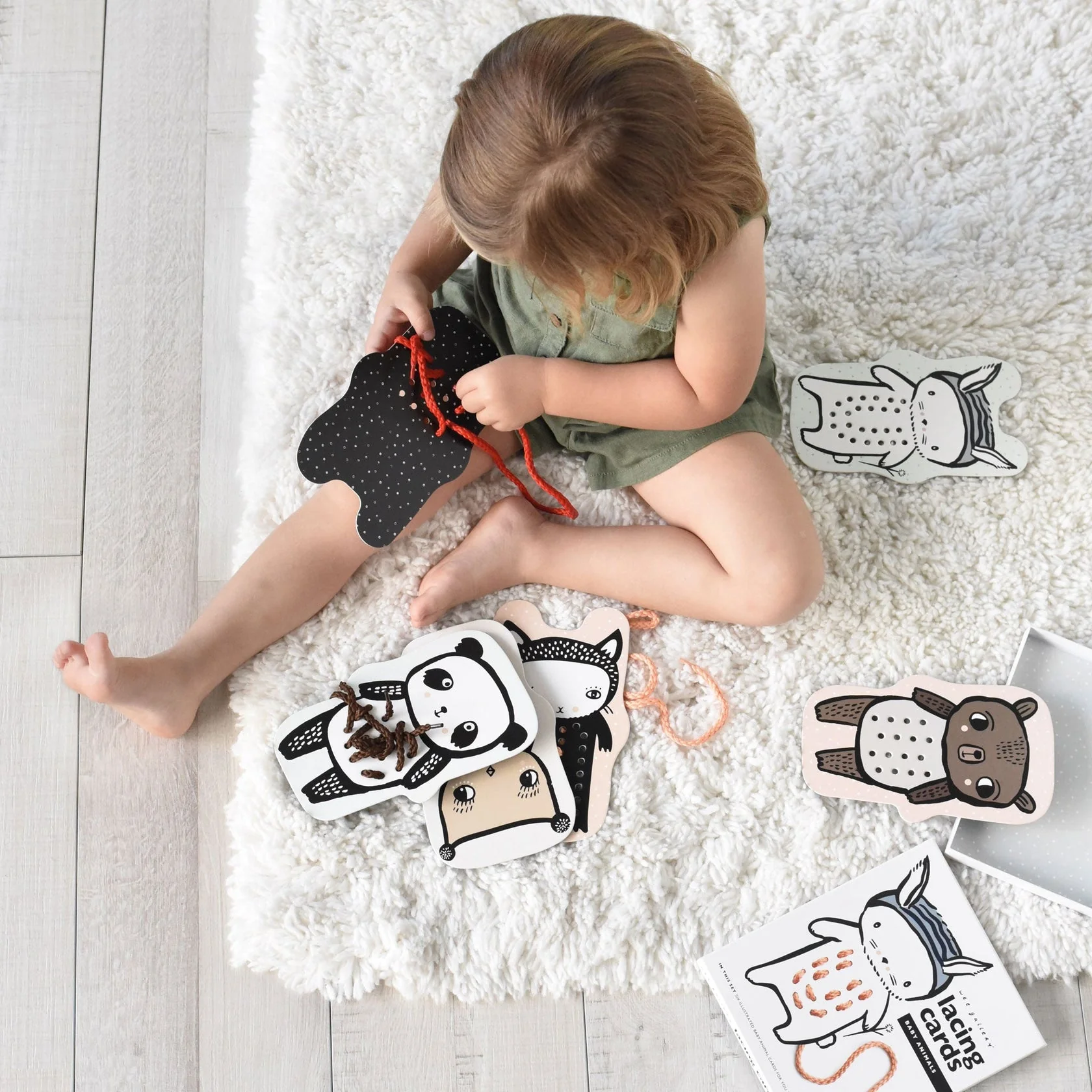 Lacing Cards - Baby Animals by Wee Gallery - Image 4