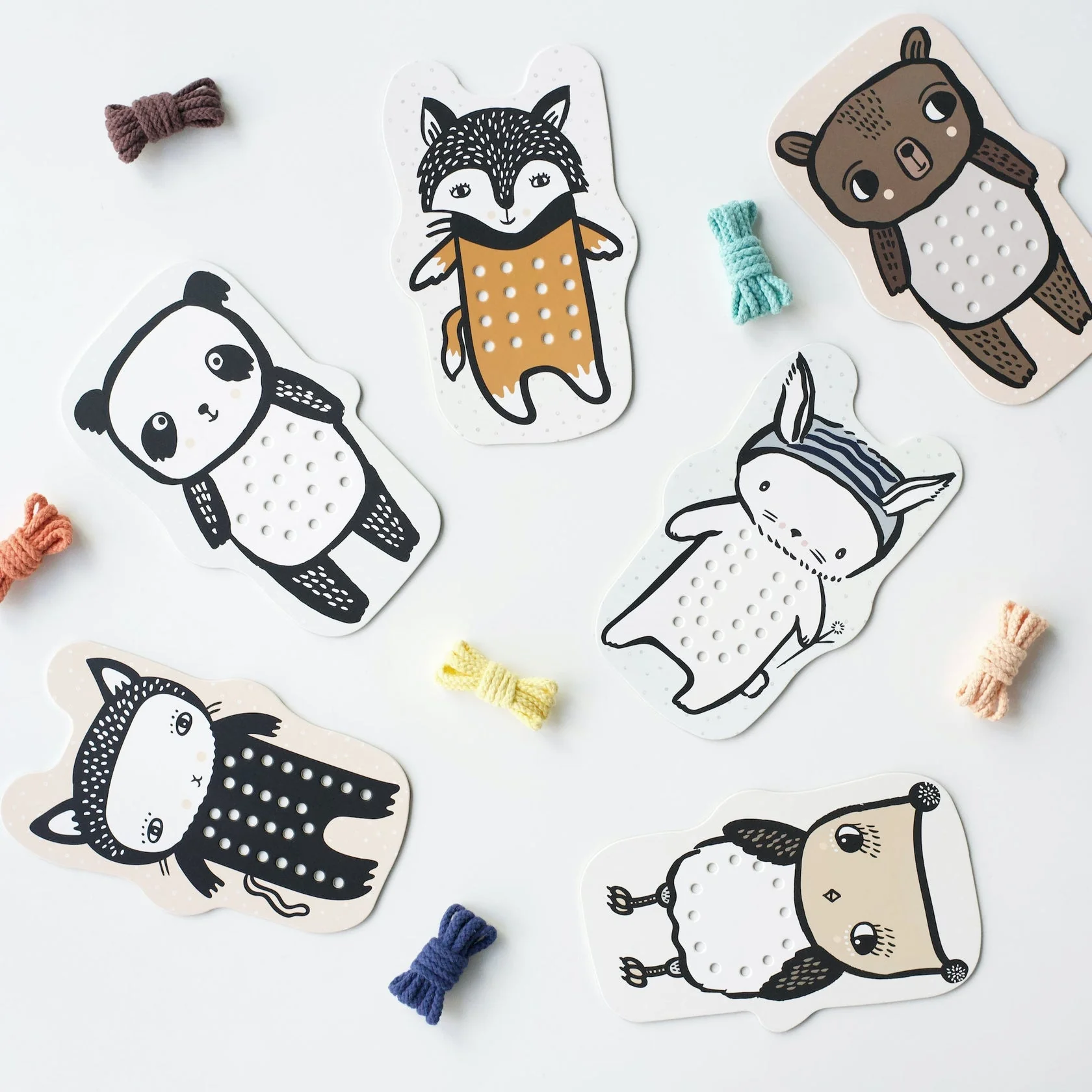 Lacing Cards - Baby Animals by Wee Gallery - Image 5