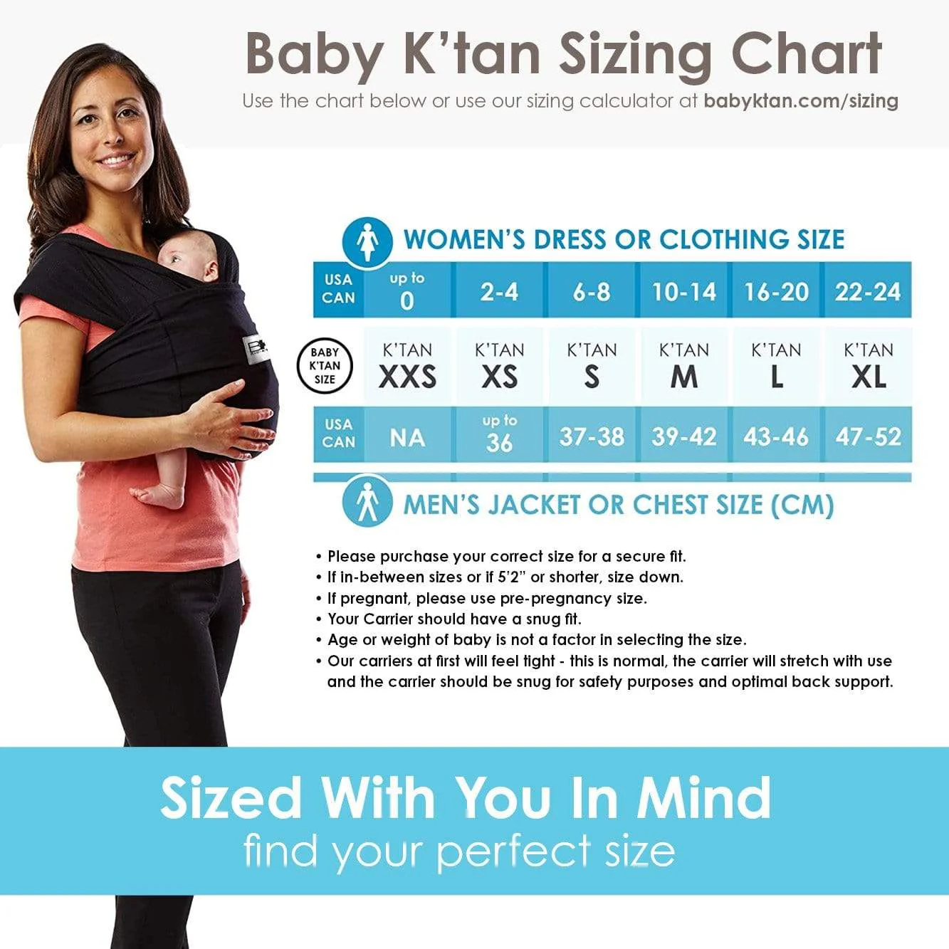 Baby K'Tan Baby Carrier - Original Cotton - Image 3
