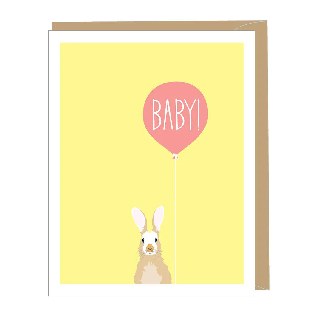 Baby Rabbit New Baby Card by Apartment 2 Cards