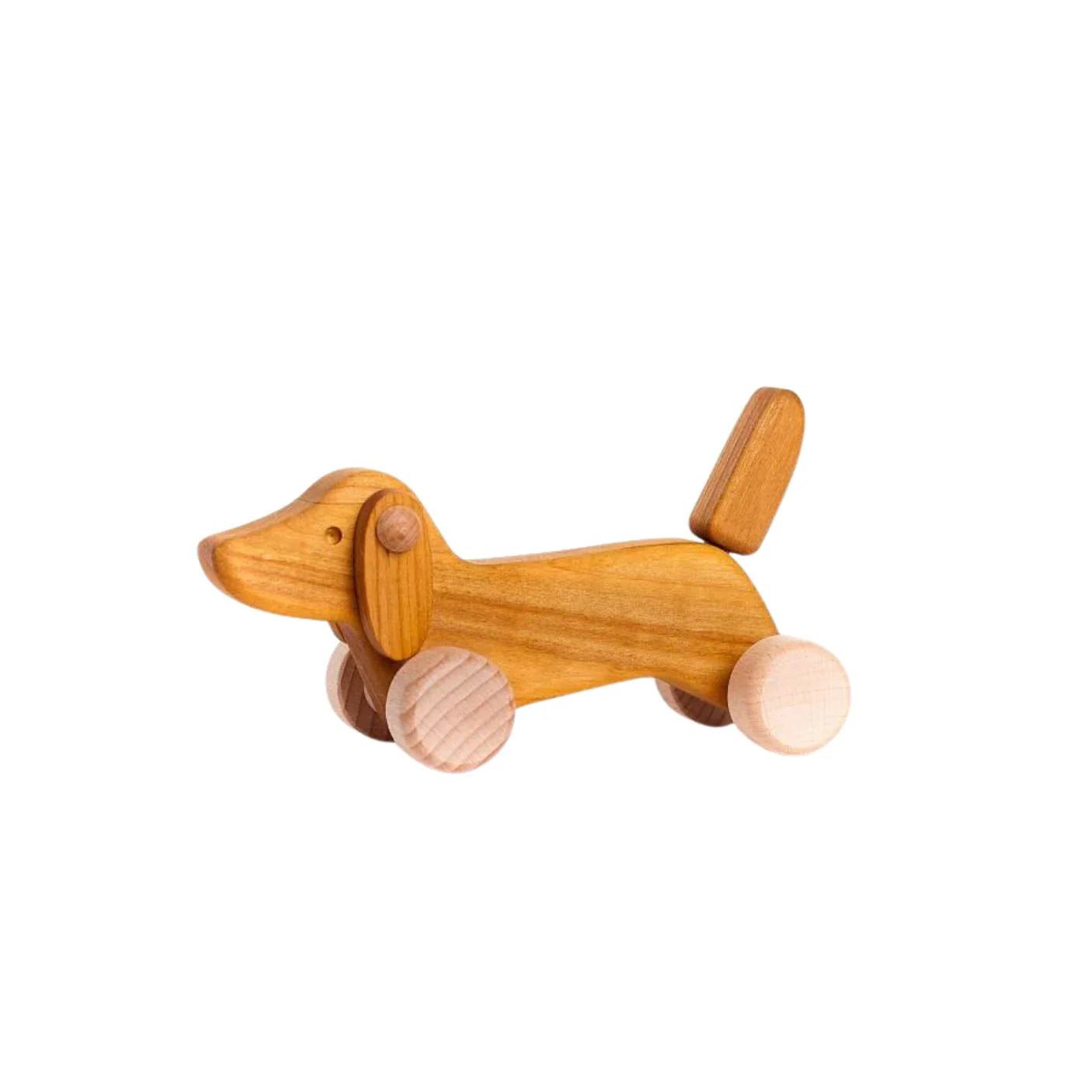 Bajo Dachschund Puppy Pull Toy - Natural by Little Poland Gallery