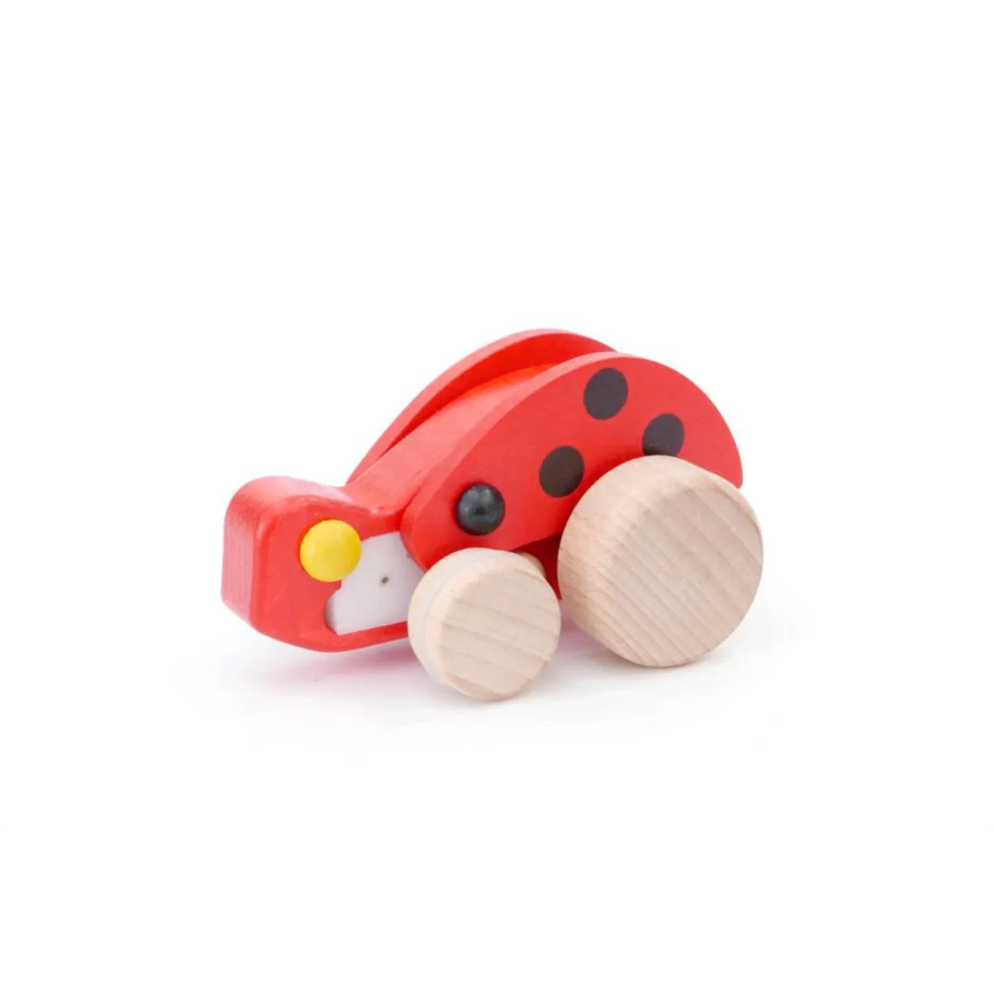 Bajo Pull-back toy Pull Back Ladybug Wooden Toy by Little Poland Gallery