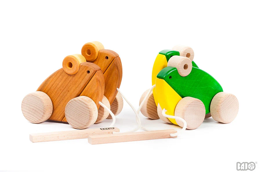 Bajo Double Frogs Wooden Toy by Little Poland Gallery - Image 2