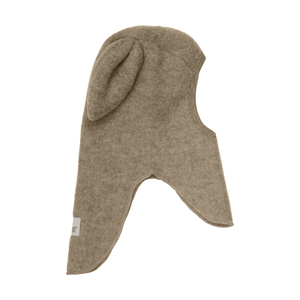 Balaclava Ears Wool Fleece - Savannah Melange by Huttelihut - Image 2