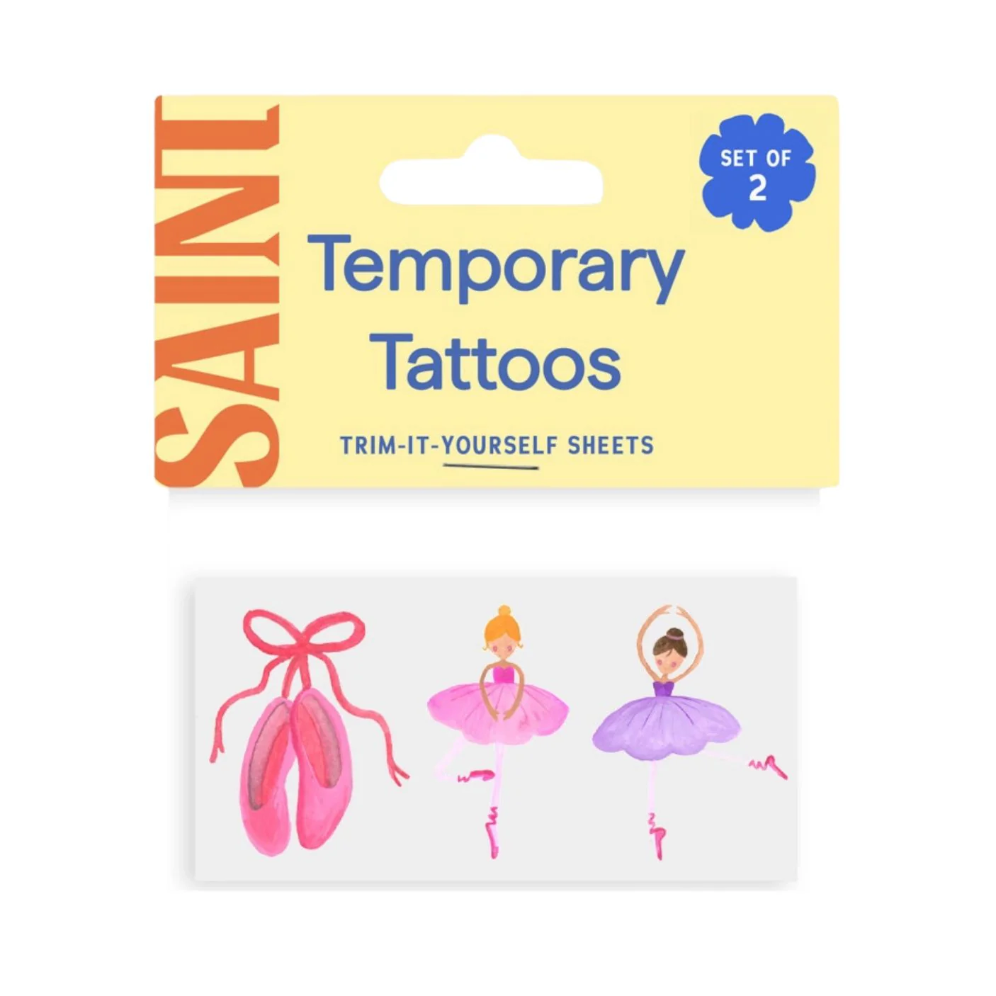 Ballerinas Temporary Tattoos - Set of 2 by Saint Tattoos