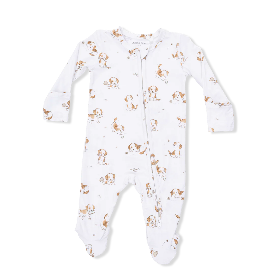 Bamboo 2 Way Zipper Footie - Explorer Puppy by Angel Dear - Image 4