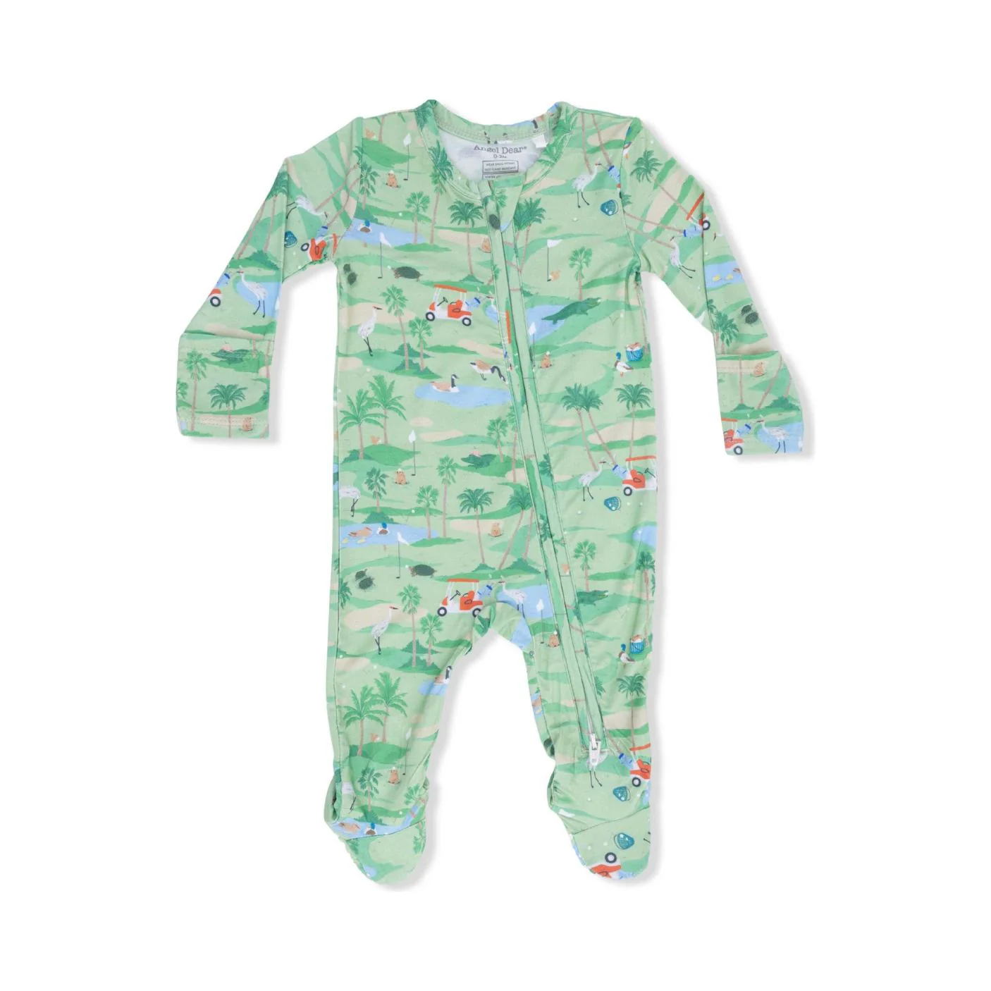 Bamboo 2 Way Zipper Footie - Golf Oasis Animals by Angel Dear