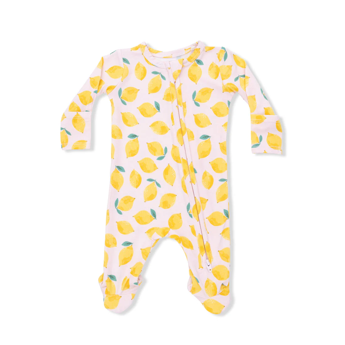 Bamboo 2 Way Zipper Footie - Sunny Lemons by Angel Dear - Image 2