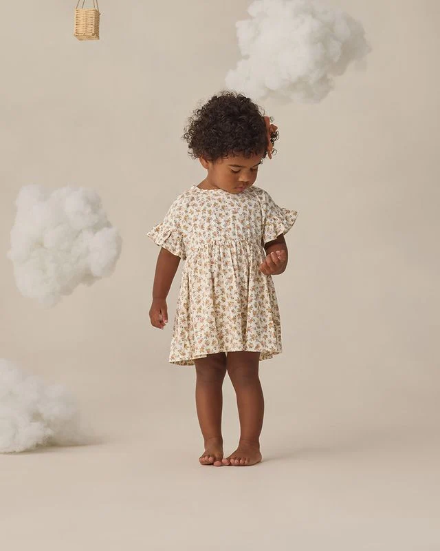 Bamboo Babydoll Dress - Wildflower by Quincy Mae - Image 5