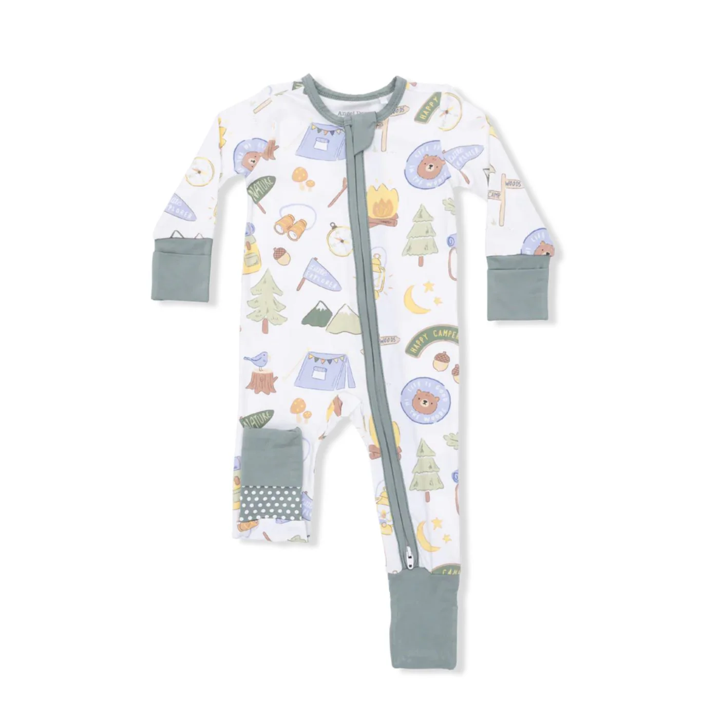 Bamboo Convertible Romper - Camping Blue by Angel Dear