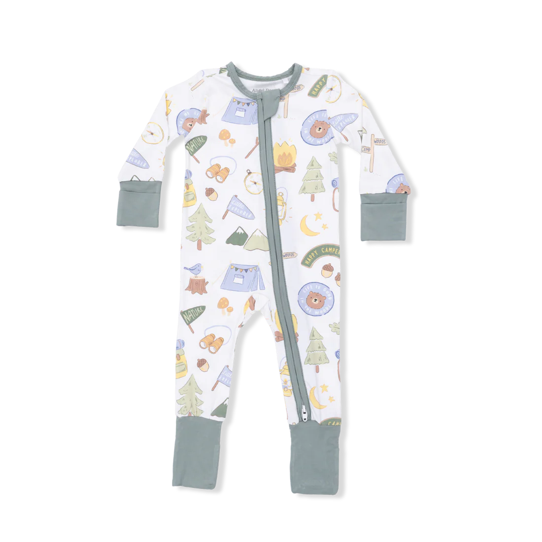 Bamboo Convertible Romper - Camping Blue by Angel Dear - Image 3