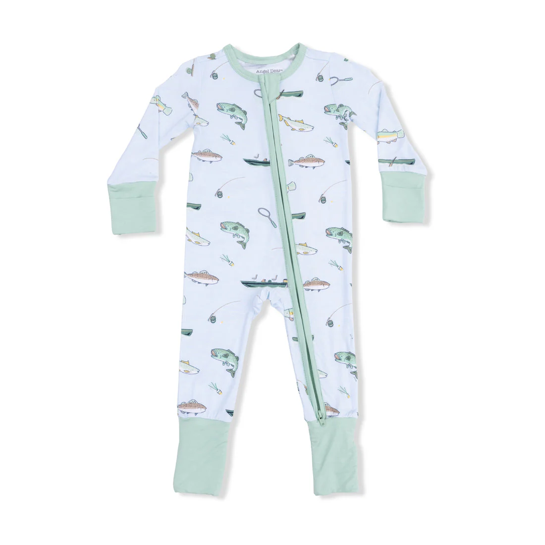 Bamboo Convertible Romper - Fishing by Angel Dear - Image 3