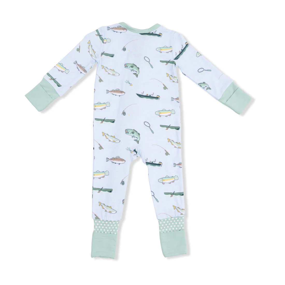 Bamboo Convertible Romper - Fishing by Angel Dear - Image 4