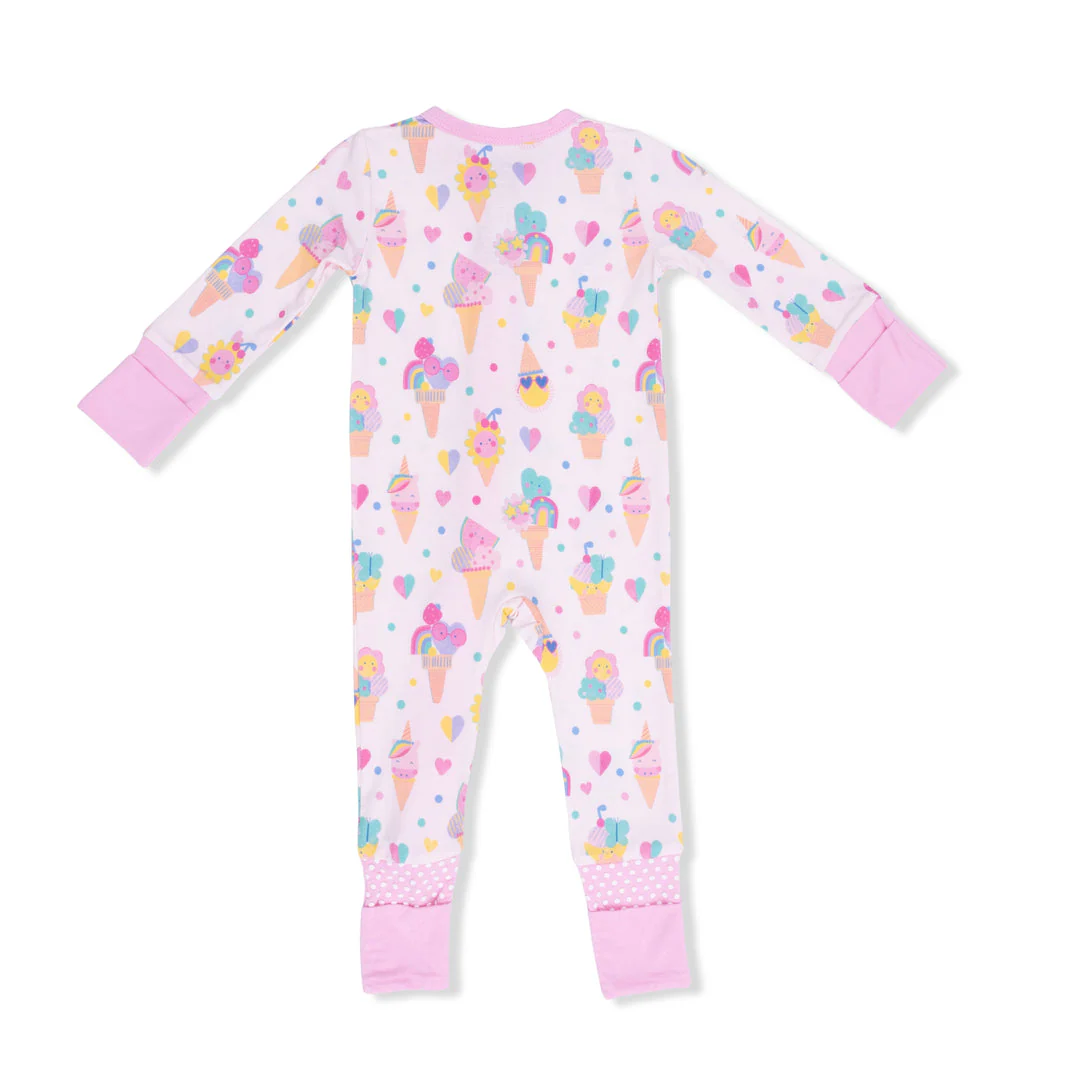 Bamboo Convertible Romper - Ice Cream Fun Crew by Angel Dear - Image 2